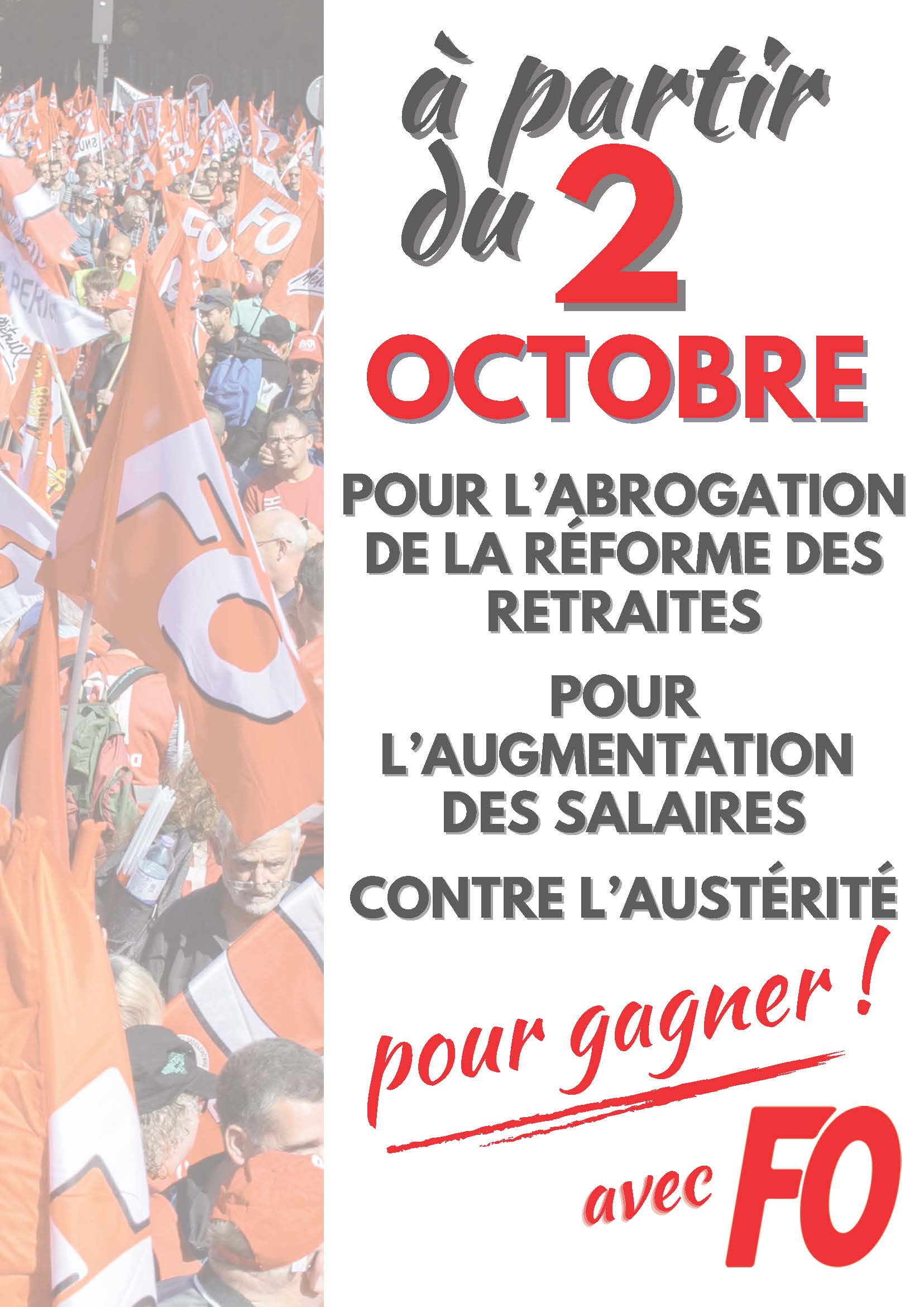 A partir du 2 octobre, mobilisation !